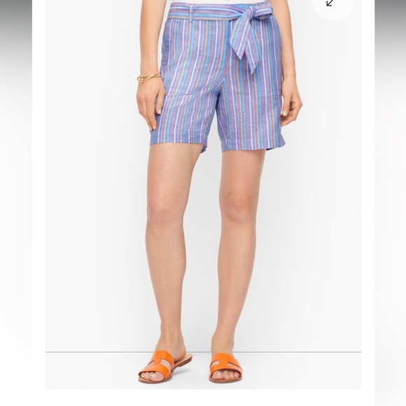 Talbots Pants - Talbots Sunshine Stripe Shorts Size 8
